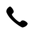 Call icon. Phone handset. Phone call symbol isolated on white background Royalty Free Stock Photo