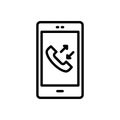 Call vector thin line icon Royalty Free Stock Photo