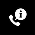 Call Info icon isolated on background. Calling Information icon simple sign.