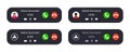 Call interface. Incoming or decline call. Mockup interface for phone screen. Ui with button, video, avatar and chat. App for