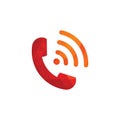 Call logo wifi icon design vector.