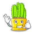 Call me cereus cactus with flower buds cartoon