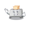 Call me funny bread toaster cartoon character concept Royalty Free Stock Photo