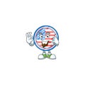 Call me funny circle badges USA mascot picture style