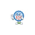 Call me funny circle badges USA with star mascot picture style