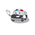 Call me funny police car cartoon character concept