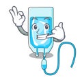 Call me infussion bottle mascot cartoon Royalty Free Stock Photo