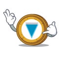 Call me Verge coin mascot cartoon