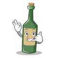 Call me wine bottle character cartoon