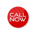 Call Now Round Button, simple sign or logo