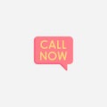 Call now vector icon sign symbol Royalty Free Stock Photo