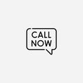 Call now vector icon sign symbol Royalty Free Stock Photo