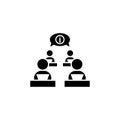 Call operators call center info icon. Simple connection sign icons for ui and ux, website or mobile application Royalty Free Stock Photo