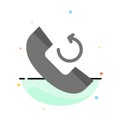 Call, Phone, Callback Abstract Flat Color Icon Template