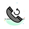 Call, Phone, Callback Abstract Flat Color Icon Template