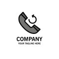 Call, Phone, Callback Business Logo Template. Flat Color