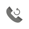 Call, Phone, Callback Flat Color Icon. Vector icon banner Template