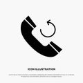 Call, Phone, Callback solid Glyph Icon vector