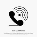 Call, Phone, Receiver, Ring, Signals solid Glyph Icon vector Royalty Free Stock Photo