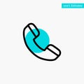 Call, Phone, Telephone turquoise highlight circle point Vector icon