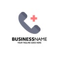 Call, Ring, Hospital, Phone, Delete Business Logo Template. Flat Color