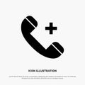 Call, Ring, Hospital, Phone, Delete solid Glyph Icon vector Royalty Free Stock Photo