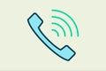 call rings icon. icon related to UI elements. suitable for web site, app, user interfaces,element, printable etc. flat line icon Royalty Free Stock Photo