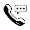 Call service icon symbolizing customer care, support, and ecommerce help Royalty Free Stock Photo