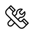call settings line icon illustration vector graphic