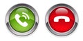 Call Button Icon Glossy 3D Royalty Free Stock Photo