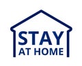 Call stay home. Icon logo concept for the fight against the new coronavirus COVID-2019