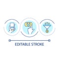 Call to action buttons loop concept icon Royalty Free Stock Photo