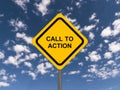 Call to action road sign
