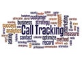 Call Tracking marketing technology word cloud concept Royalty Free Stock Photo