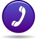 Call us button web icon violet