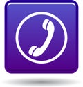Call us button web icon violet