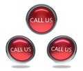 Call us glass button Royalty Free Stock Photo