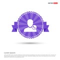 Call user icon - Purple Ribbon banner Royalty Free Stock Photo