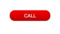 Call web interface button red color, consultant assistance, technical support Royalty Free Stock Photo