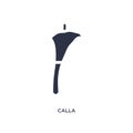 calla icon on white background. Simple element illustration from nature concept