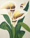 Calla Lilies Painting Royalty Free Stock Photo