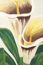 Calla Lilies Painting Royalty Free Stock Photo