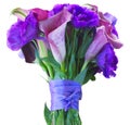 Calla lilly and eustoma flowers Royalty Free Stock Photo