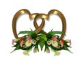 Calla Lily Gold Hearts graphic