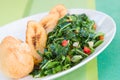Callaloo Vegetable and Dumplings - Caribbean St Royalty Free Stock Photo
