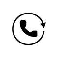 Callback icon cell phone call vector