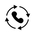 Callback icon cell phone call vector