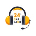 Callback icon headphones for Web and Mobile