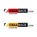 Callback Logotype Design Royalty Free Stock Photo