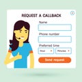 Callback-popup Royalty Free Stock Photo